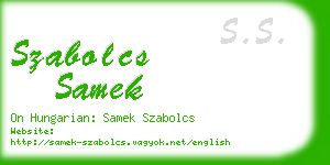 szabolcs samek business card